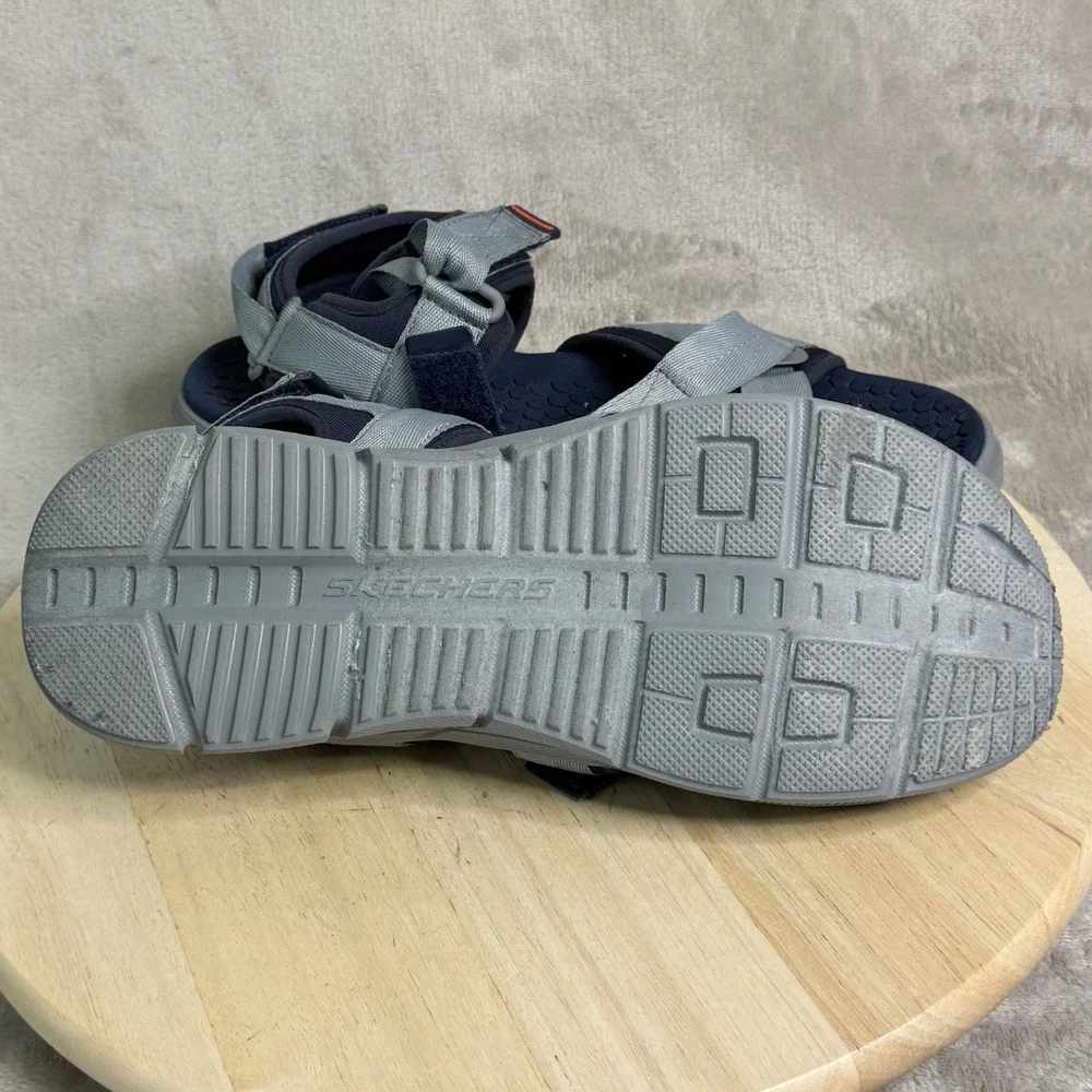 Skechers Relaxed Fit Mens‎ Navy Grey Athletic Hiking Sandals 237050 Size 12